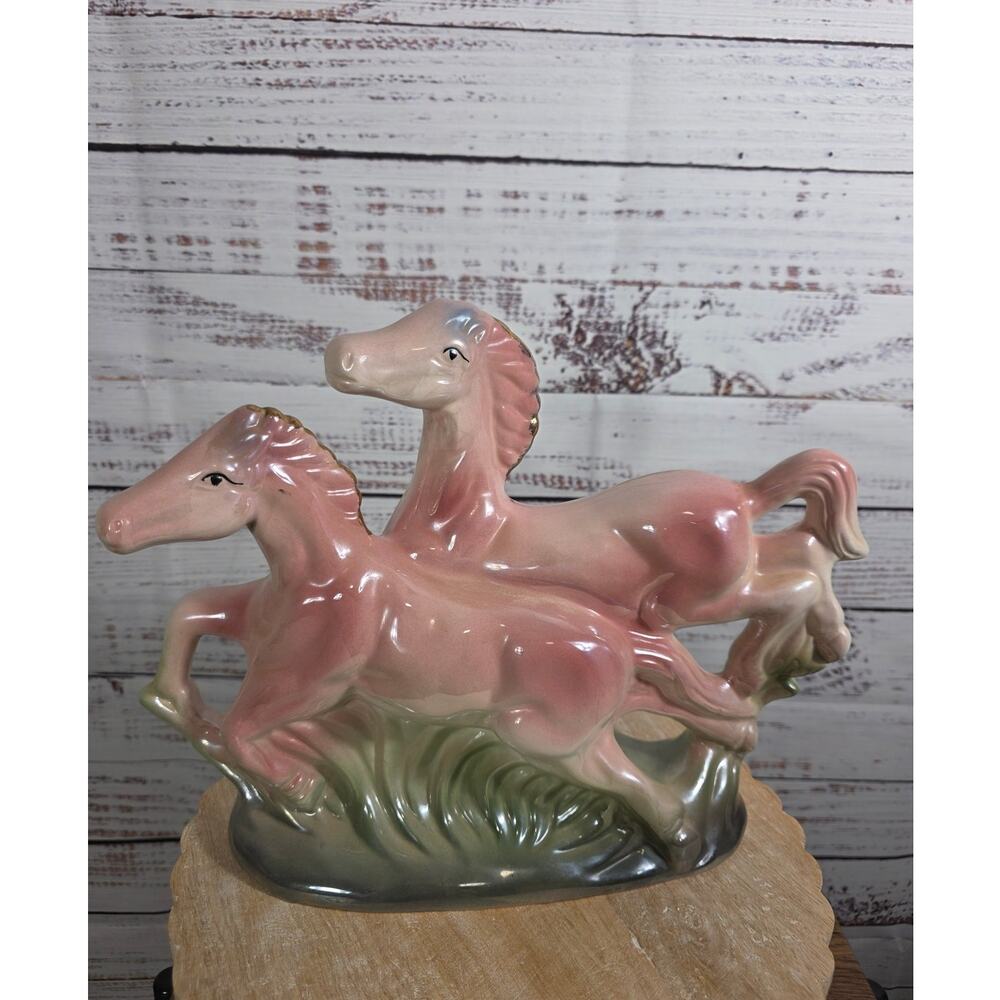 MCM Pink Iridescent Horse Statue